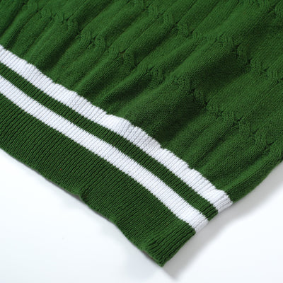 OXKNIT Men Vintage Clothing 1960s Mod Style Casual Dark Green Knitted Wear Retro TShirt