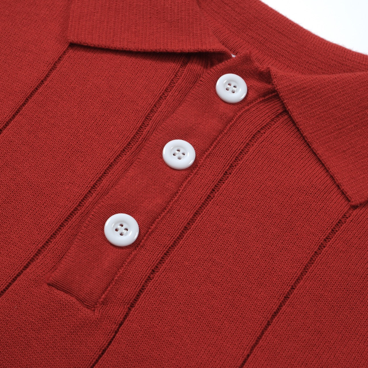 OXKNIT Men Vintage Clothing 1960s Mod Style Casual Dark Red Knit Retro Polo