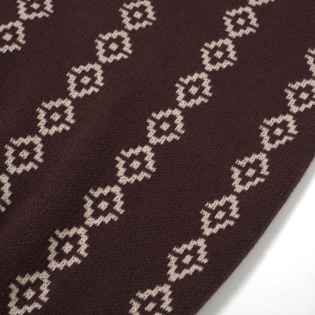 OXKNIT Men Vintage Clothing 1960s Mod Style Casual Deep Brown Knit Retro Polo Shirts