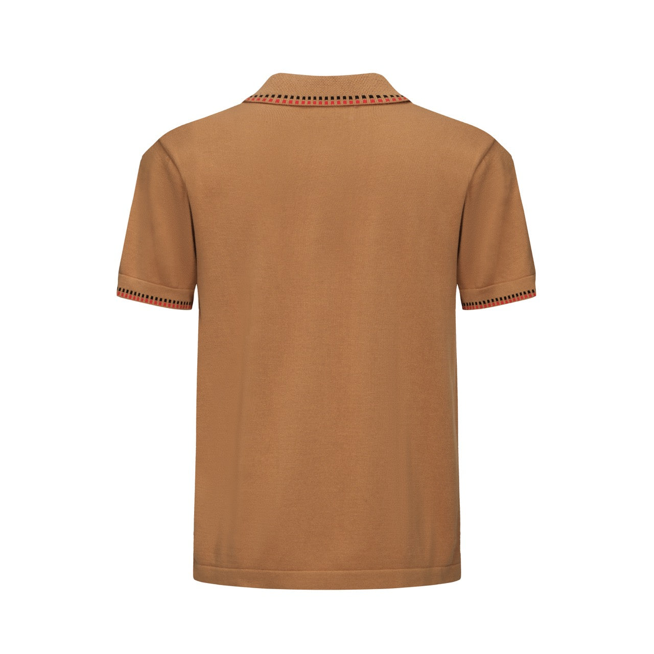 OXKNIT Men Vintage Clothing 1960s Mod Style Casual Light Brown Crawdaddy Knit Retro Polo