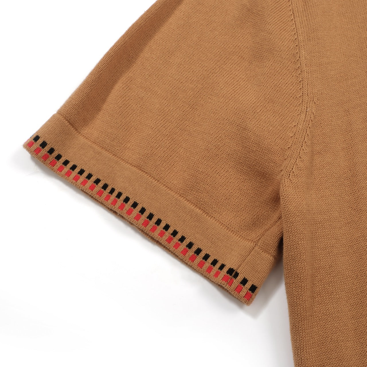 OXKNIT Men Vintage Clothing 1960s Mod Style Casual Light Brown Crawdaddy Knit Retro Polo
