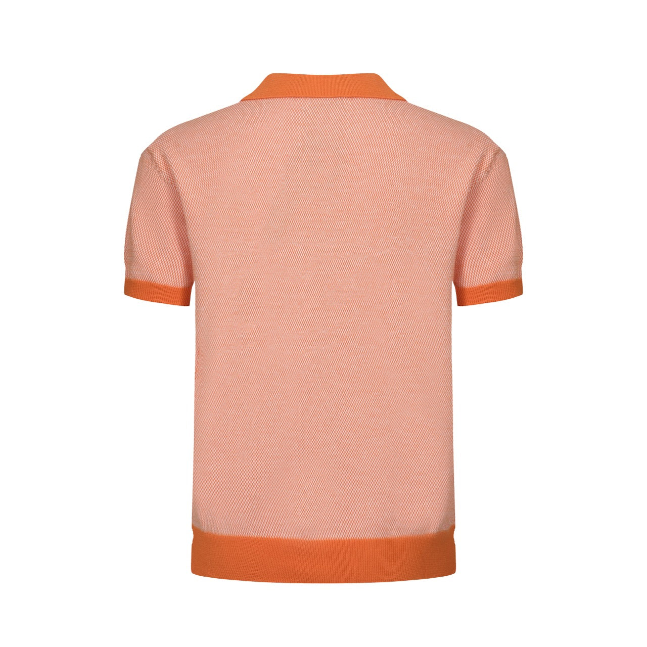 OXKNIT Men Vintage Clothing 1960s Mod Style Casual Orange Knitted Retro Polo