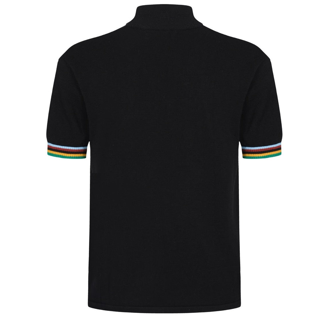 OXKNIT Men Vintage Clothing 1960s Mod Style Casual Rainbow Stripe Cycling Knitted Retro T-Shirts