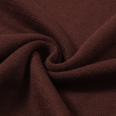 OXKNIT Men Vintage Clothing 1960s Mod Style Casual Red Brown Line Knitted Retro Wear