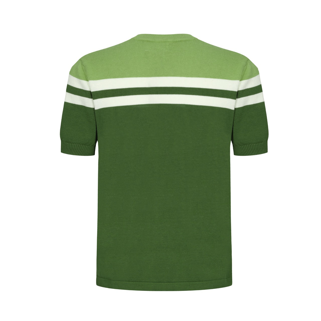 OXKNIT Men Vintage Clothing 1960s Mod Style Casual Short Sleeve Green Knitwear Retro Tshirt
