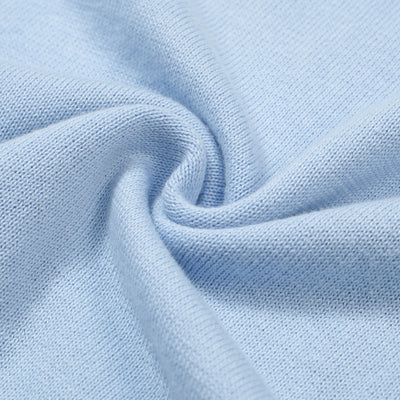 OXKNIT Men Vintage Clothing 1960s Mod Style Casual Stripe Blue Knitted Retro Polo Shirt