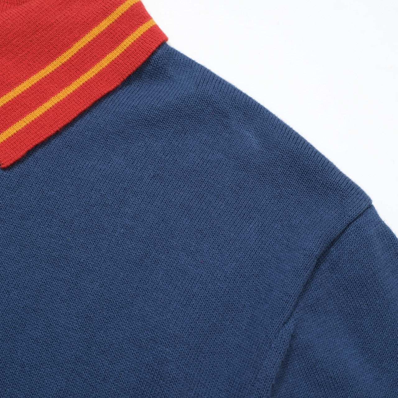 OXKNIT Men Vintage Clothing 1960s Mod Style Casual Style Dark Blue Knit Retro Polo