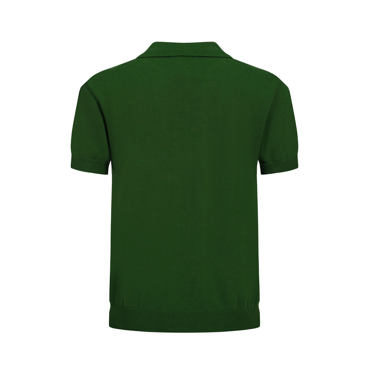 OXKNIT Men Vintage Clothing 1960s Mod Style Casual Vertical stripes Dark Green Polo Knitted Retro Wear