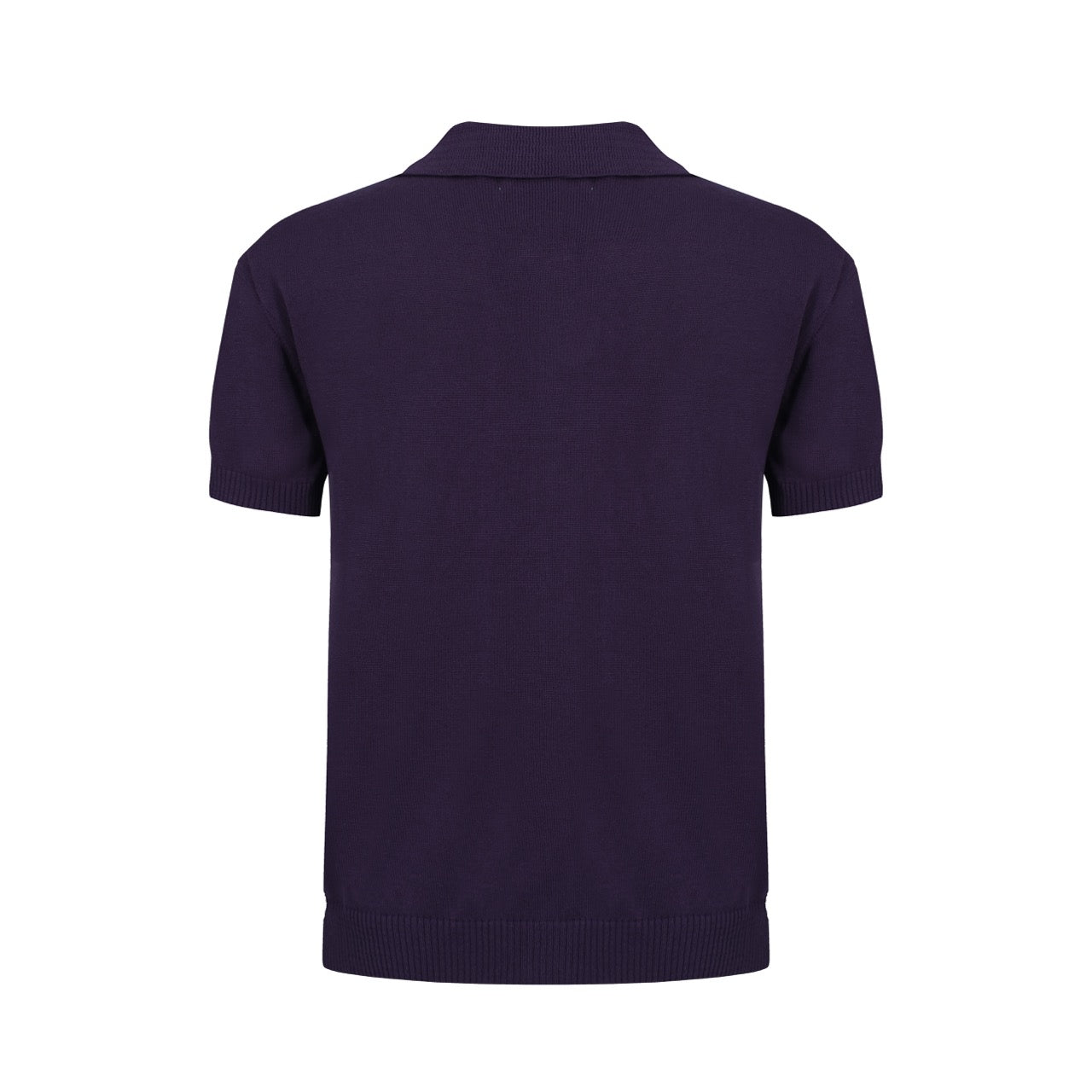 OXKNIT Men Vintage Clothing 1960s Mod Style Casual Violet Classic Button Knit Retro Polo