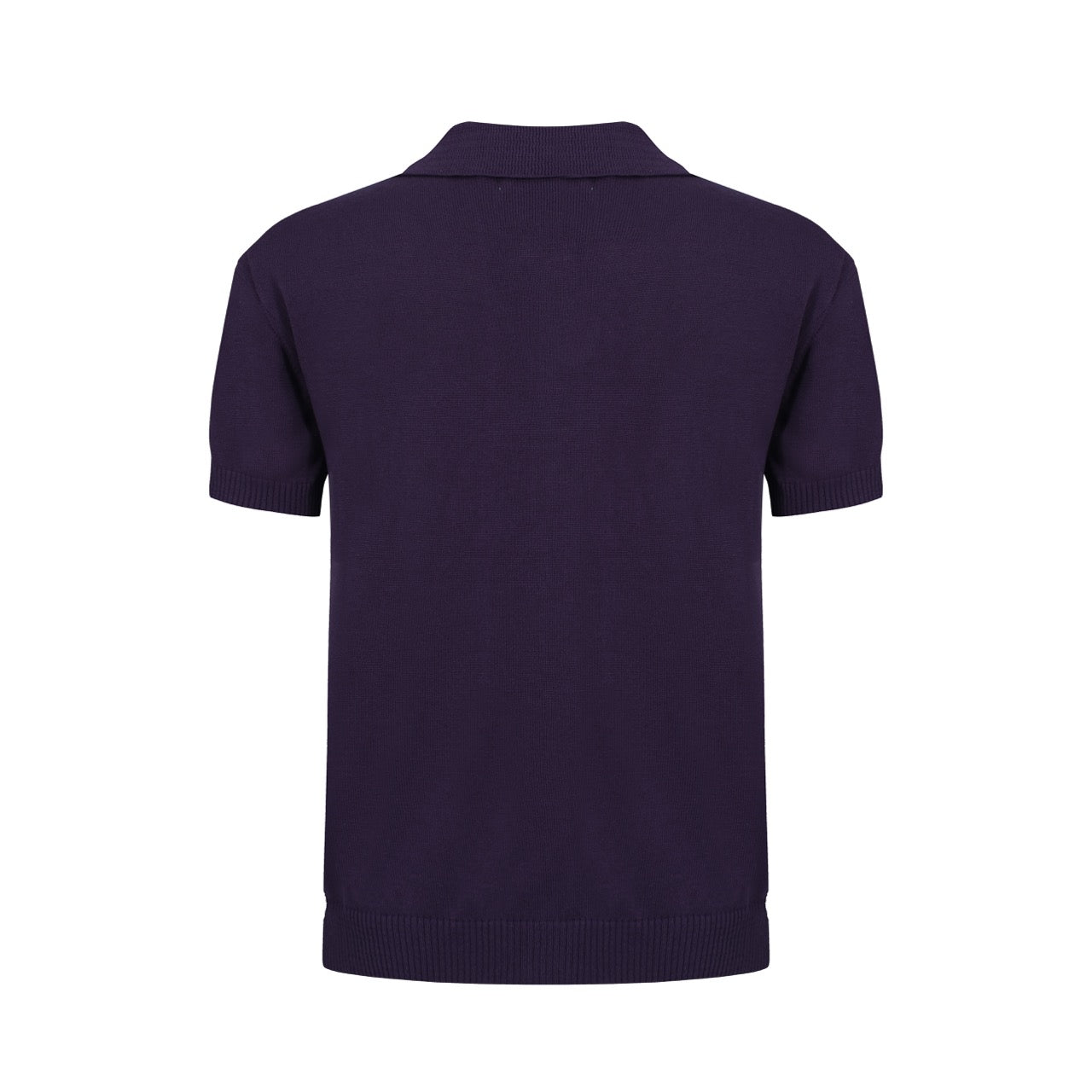 OXKNIT Men Vintage Clothing 1960s Mod Style Casual Violet Classic Button Knit Retro Polo