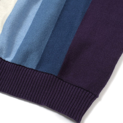OXKNIT Men Vintage Clothing 1960s Mod Style Casual Violet Classic Button Knit Retro Polo