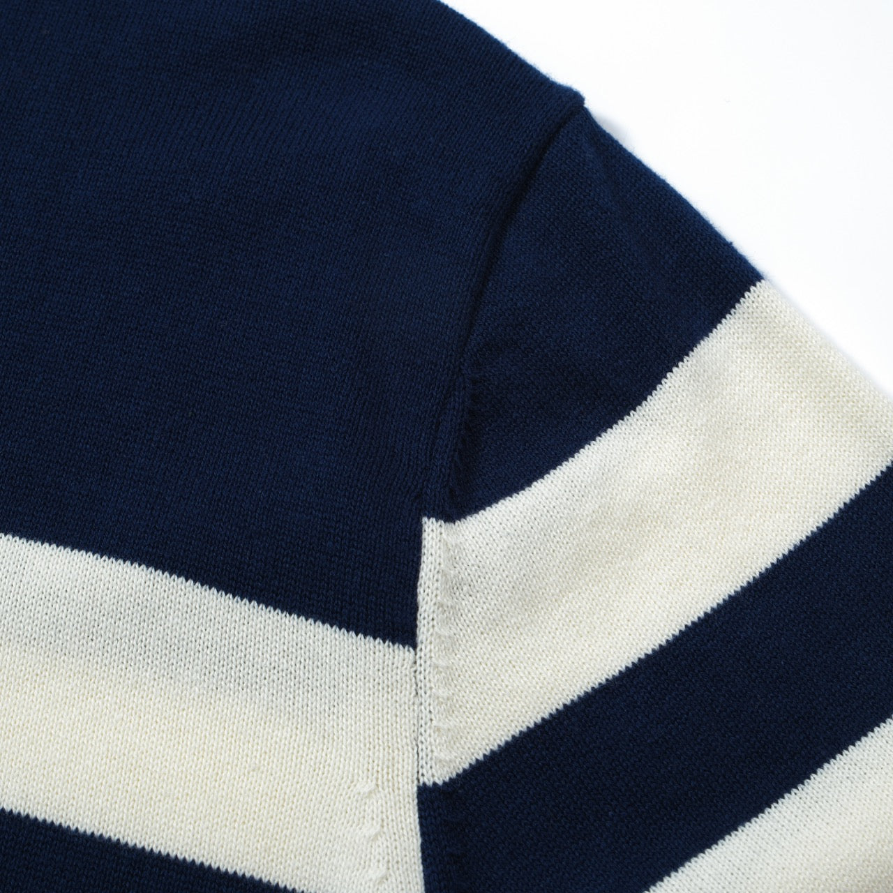 OXKNIT Men Vintage Clothing 1960s Mod Style Casual White Striped Navy Blue Polo Knitted Retro Top