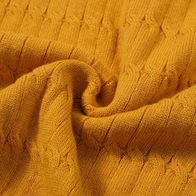 OXKNIT Men Vintage Clothing 1960s Mod Style Casual Yellow Knitted Knit Retro T-Shirt