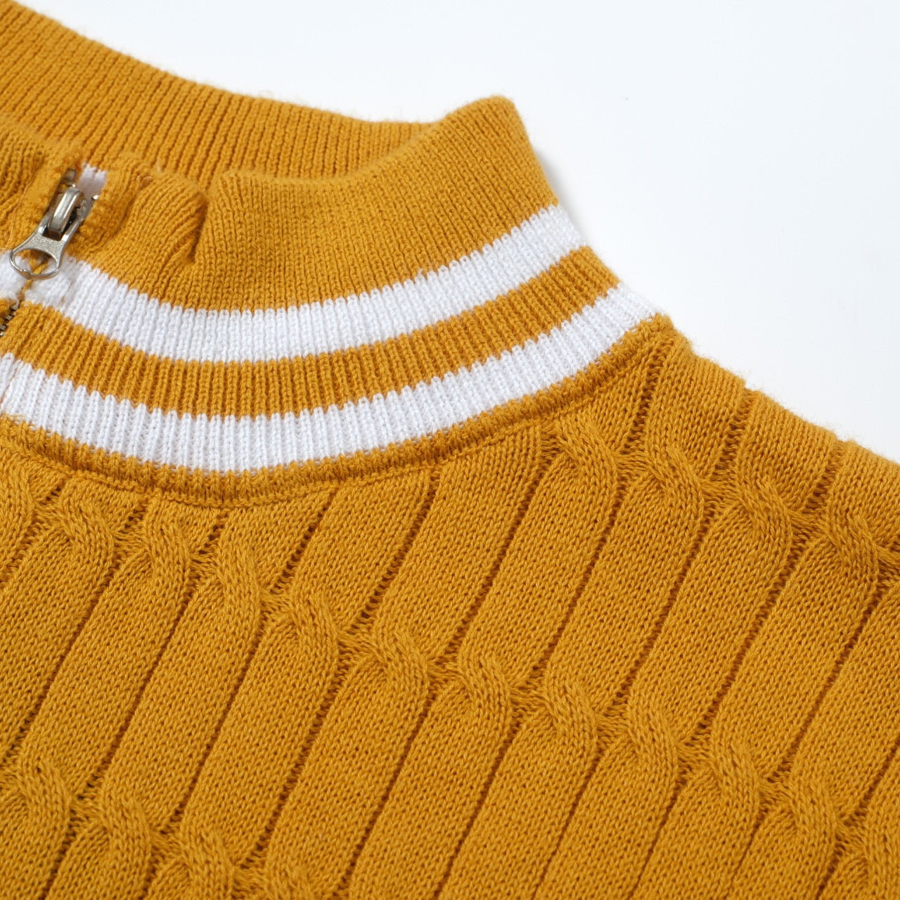 OXKNIT Men Vintage Clothing 1960s Mod Style Casual Yellow Knitted Knit Retro T-Shirt