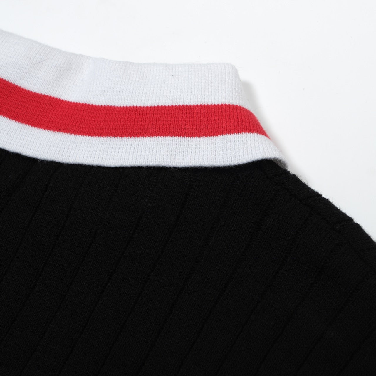 OXKNIT Men Vintage Clothing 1960s Mod Style Classic Black Retro Polo Knitted Wear