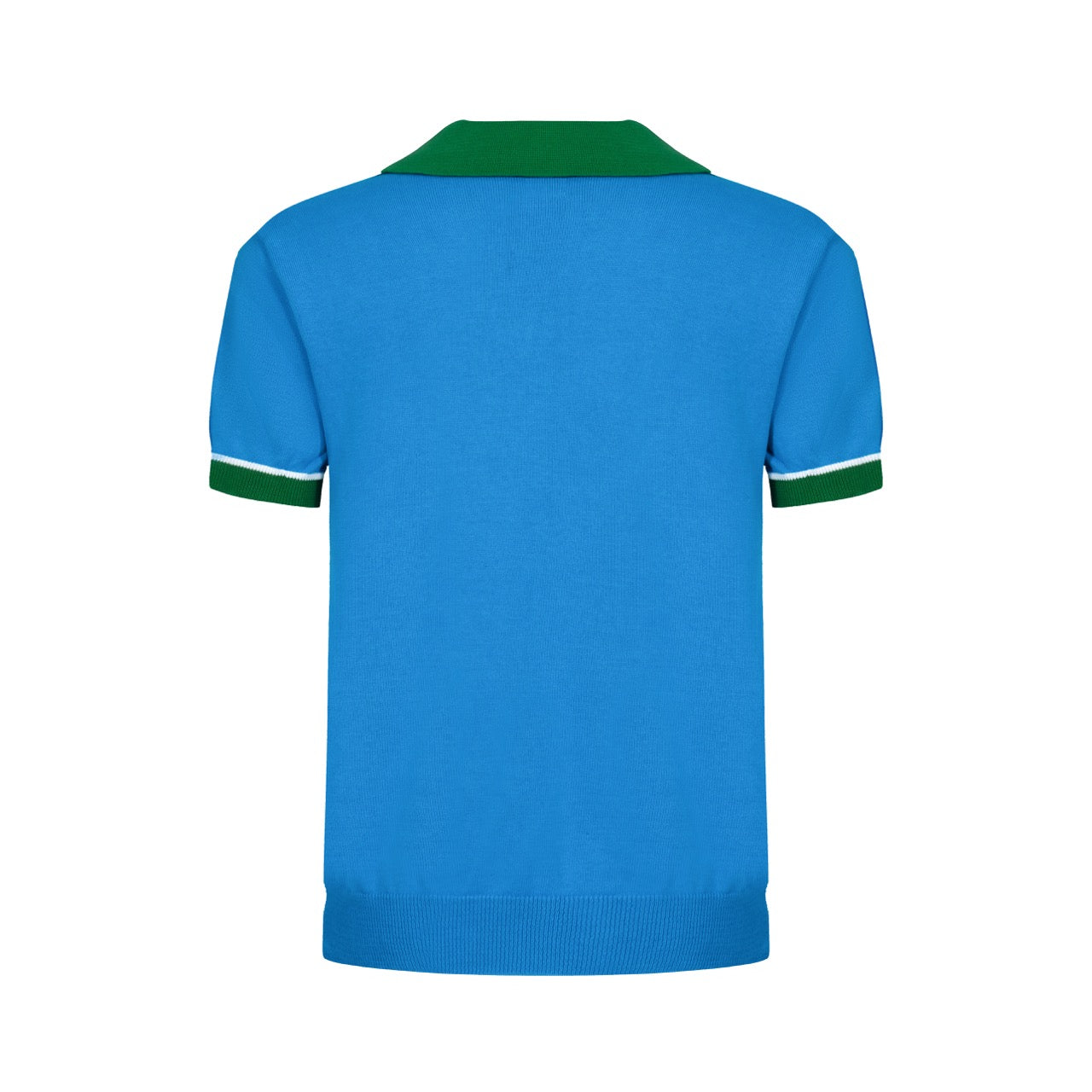 OXKNIT Men Vintage Clothing 1960s Mod Style V Neck Blue & Green  RetroPolo Knitted Wear