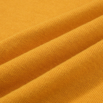 OXKNIT Men Vintage Clothing 1960s Mod Style V Neck Yellow Retro Polo Knitted Wear