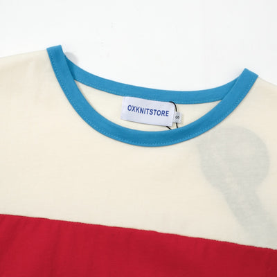 OXKNIT Men Vintage Clothing 1970s Mod Style Casual Chest Stripe Retro T-Shirt