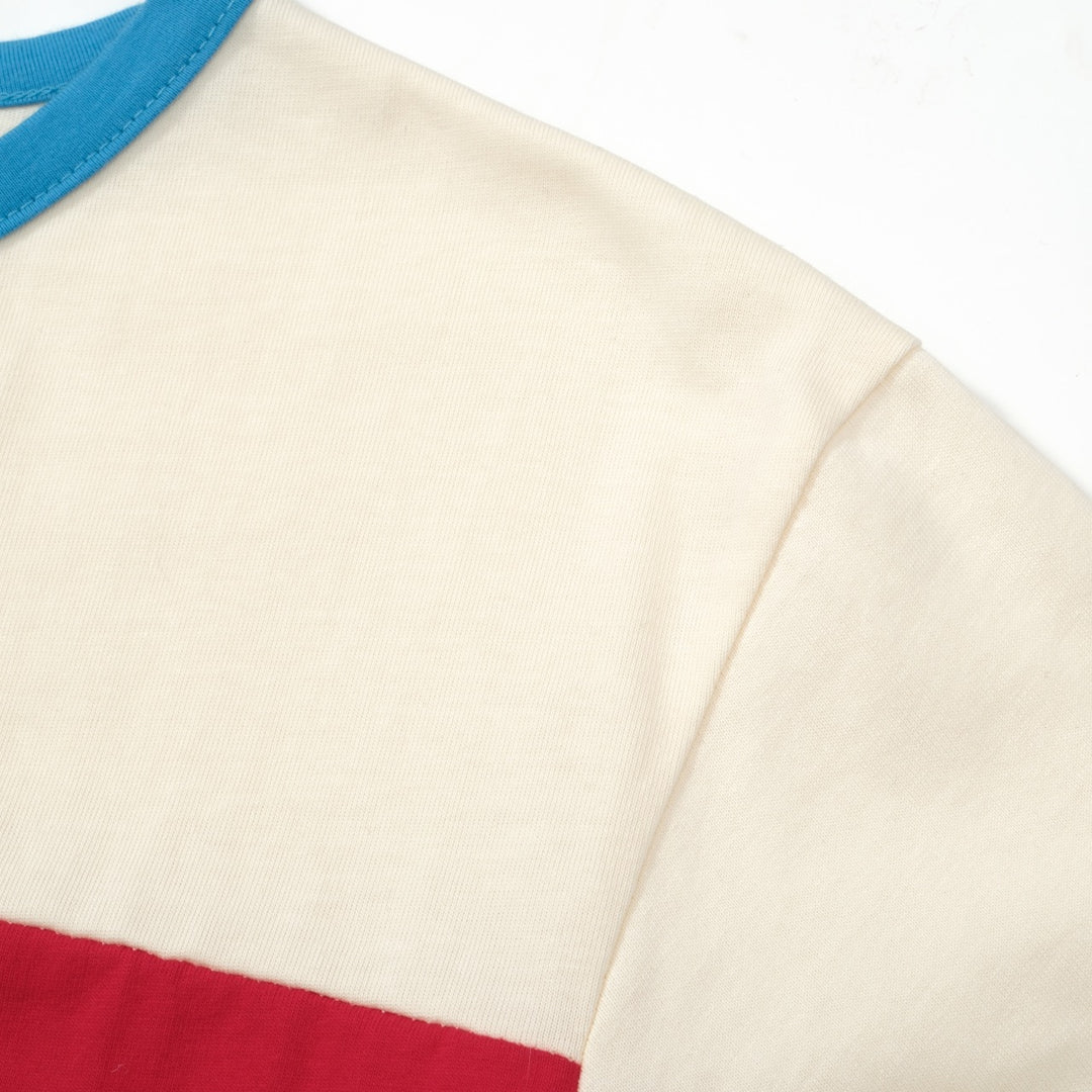 OXKNIT Men Vintage Clothing 1970s Mod Style Casual Chest Stripe Retro T-Shirt