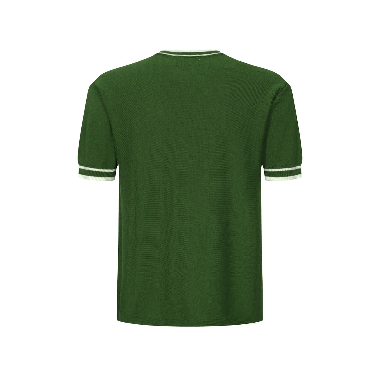 Men's 70s Green Knit Tee | Vintage Racing Stripe Mod T-Shirt – OXKnit