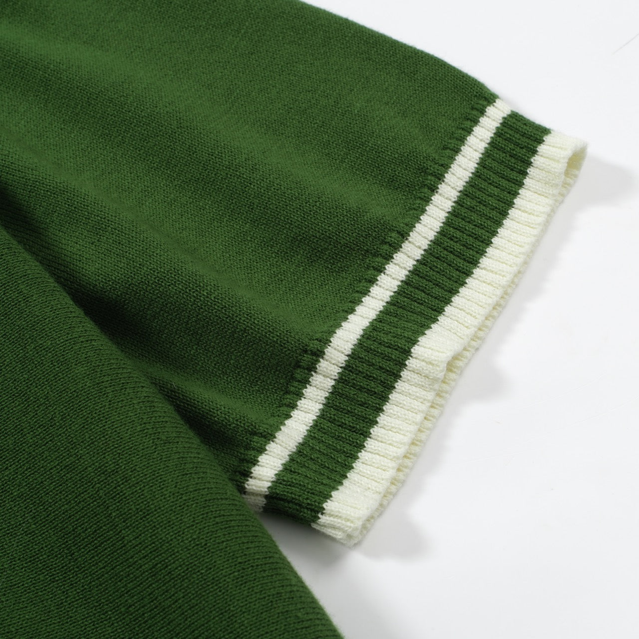 Men's 70s Green Knit Tee | Vintage Racing Stripe Mod T-Shirt – OXKnit