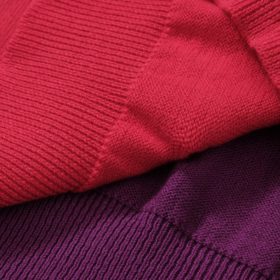 OXKNIT Women Vintage Clothing 1960s Mod Style Casual Knitwear Long Sleeve Rainbow Diagonal Stripe Retro T-shirts