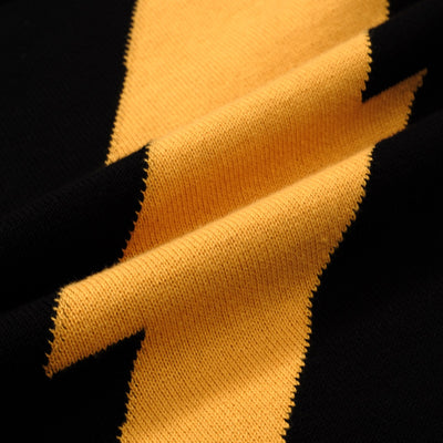 OXKNIT Women Vintage Clothing 1960s Mod Style Casual Knitwear Long Sleeve Yellow Lightning Retro T-shirts