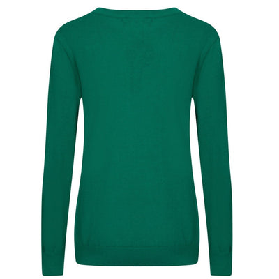 OXKNIT Women Vintage Clothing 1960s Mod Style Casual Long Sleeve Beige & Green Lightning Knit Retro T-shirts