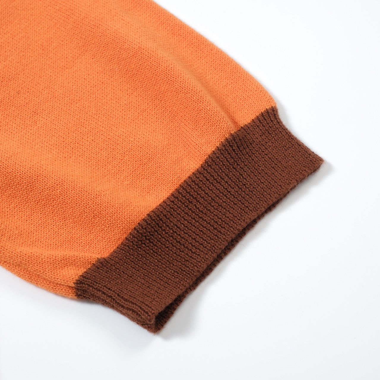 OXKNIT Women Vintage Clothing 1960s Mod Style Orange Flower Knitted Short Sleeves Retro Tshirts