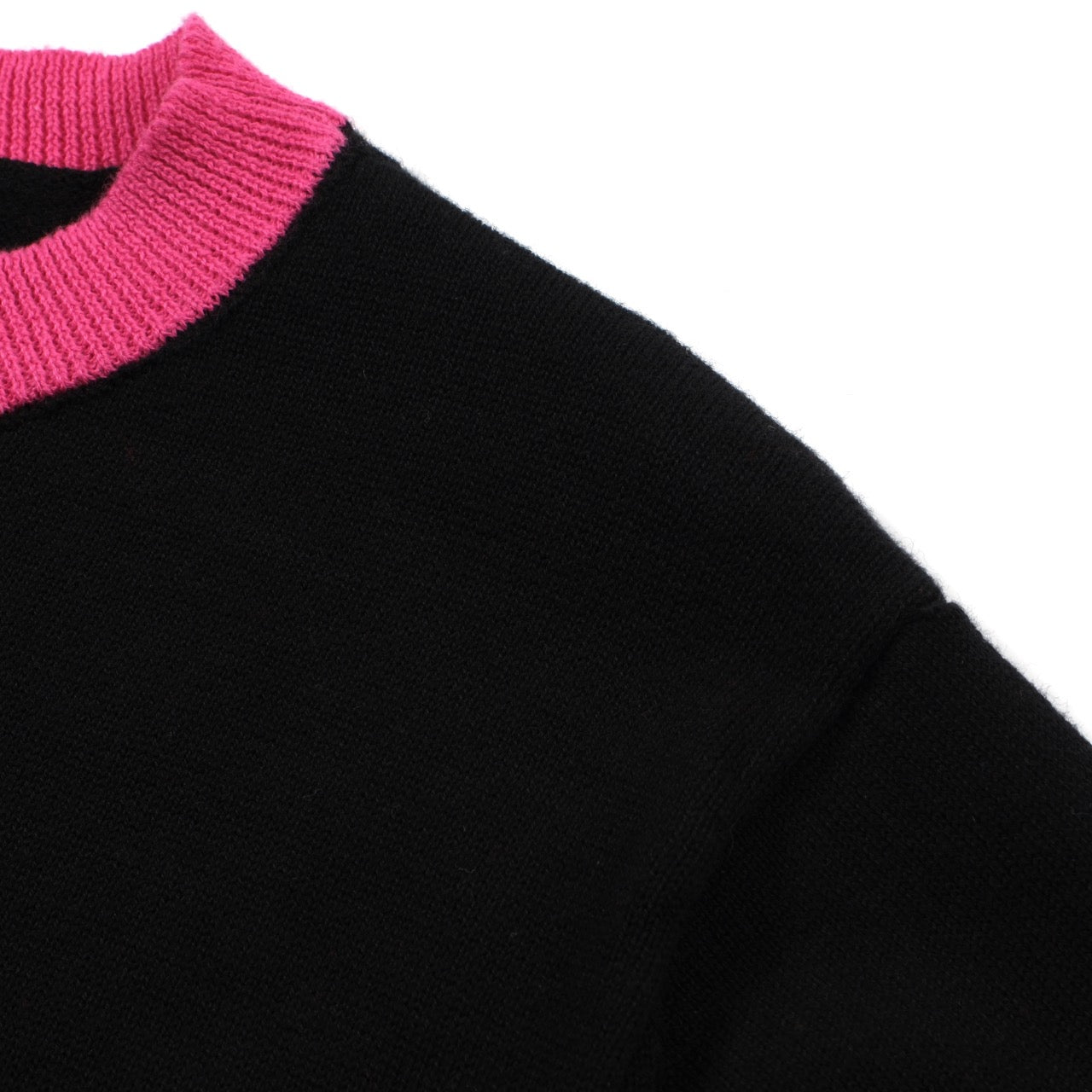 OXKNIT Women Vintage Clothing 1970s Mod Style Casual Black & Pink Knitted Short Sleeves Knitwear Retro Tshirt