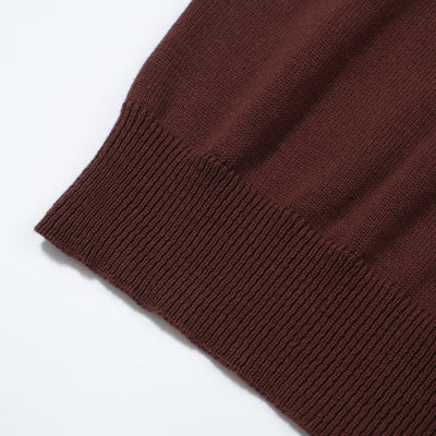 OXKNIT Women Vintage Clothing 1970s Mod Style Casual Orange Brown Short Sleeves Knitwear Retro Tshirt