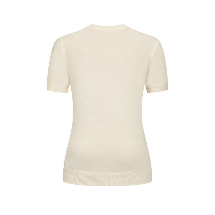 Damen T-Shirt mit nordisch inspiriertem, illustriertem Blaubeer-Jacquardstrick