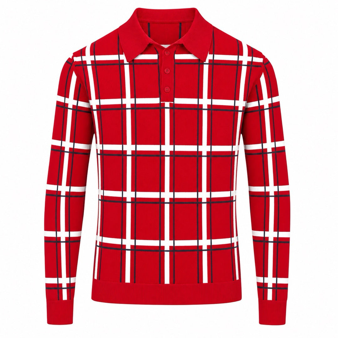 Polo de punto clásico con bordado de corazón verde para hombre (copia)