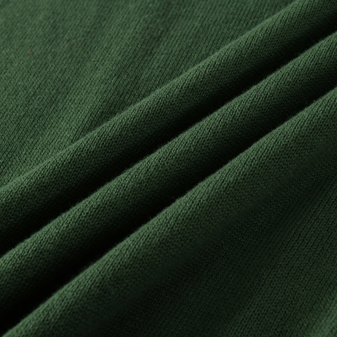 Men's Green Vintage Fox Embroidered Collegiate Knit