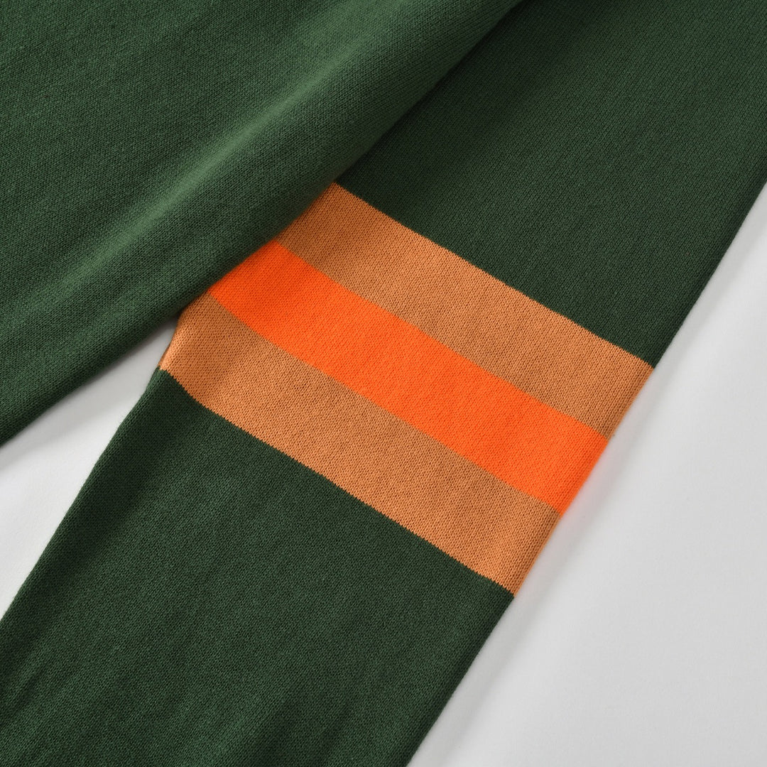 Men's Green Vintage Fox Embroidered Collegiate Knit