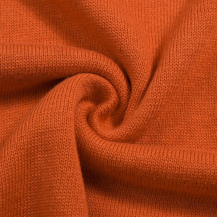 Jersey Naranja Vintage de Mujer con Tejido Jacquard de Caniche