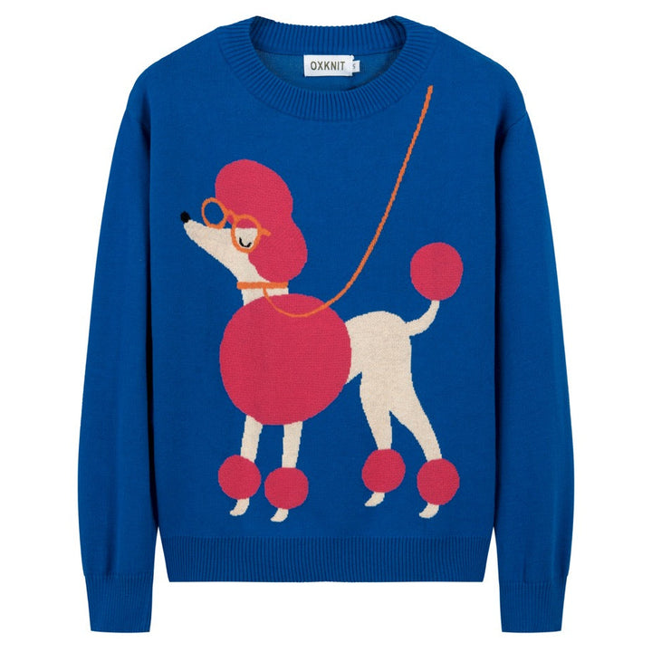 Women's Vintage Pop Art Poodle Knit