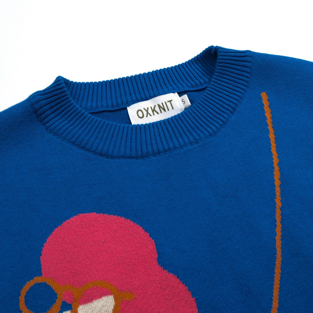 Women's Vintage Pop Art Poodle Knit