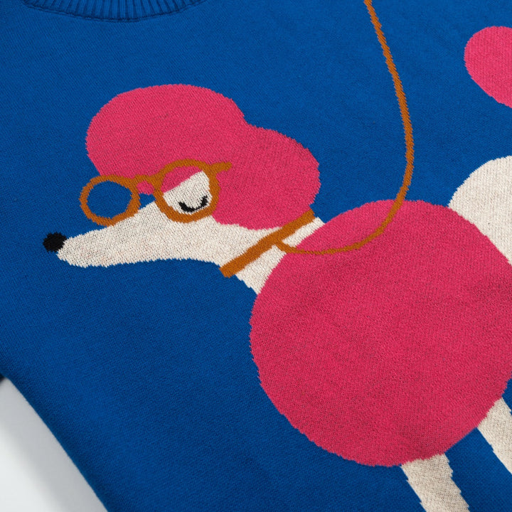 Women's Vintage Pop Art Poodle Knit