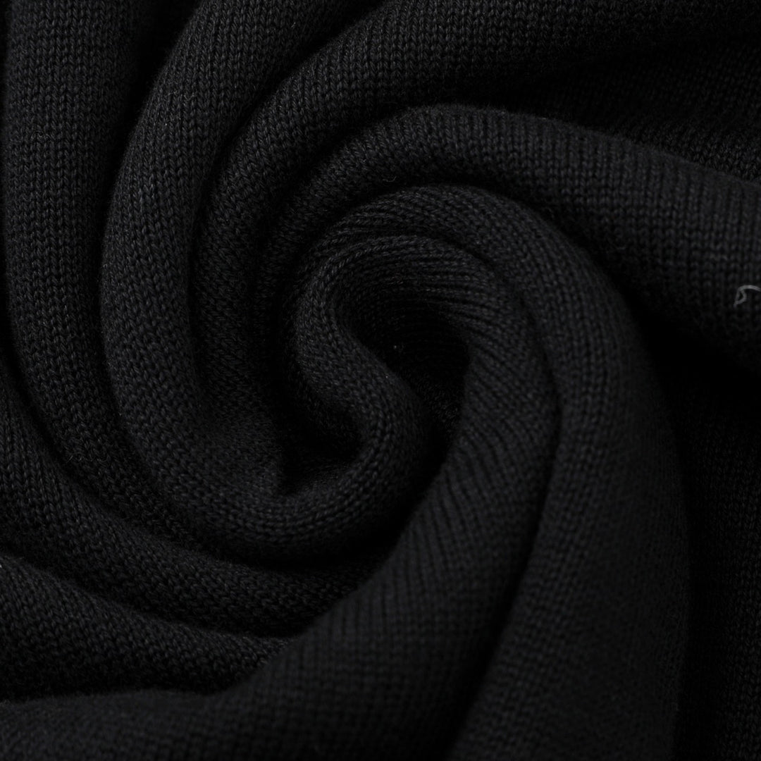 Cardigan en maille jacquard noir pour homme, style rock punk des années 70