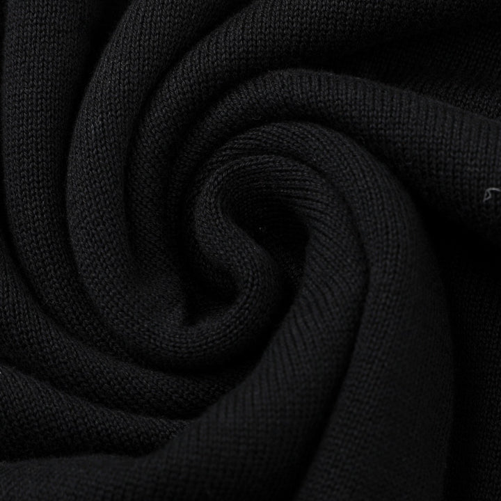Cardigan en maille jacquard noir pour homme, style rock punk des années 70