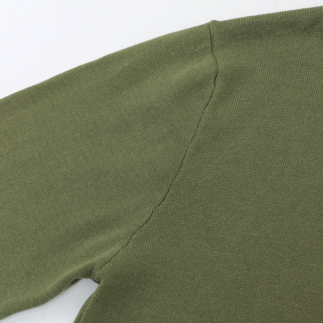 Herre Grønn 70-talls Vintage Hund Motorsykkel Jacquard Strikkegenser