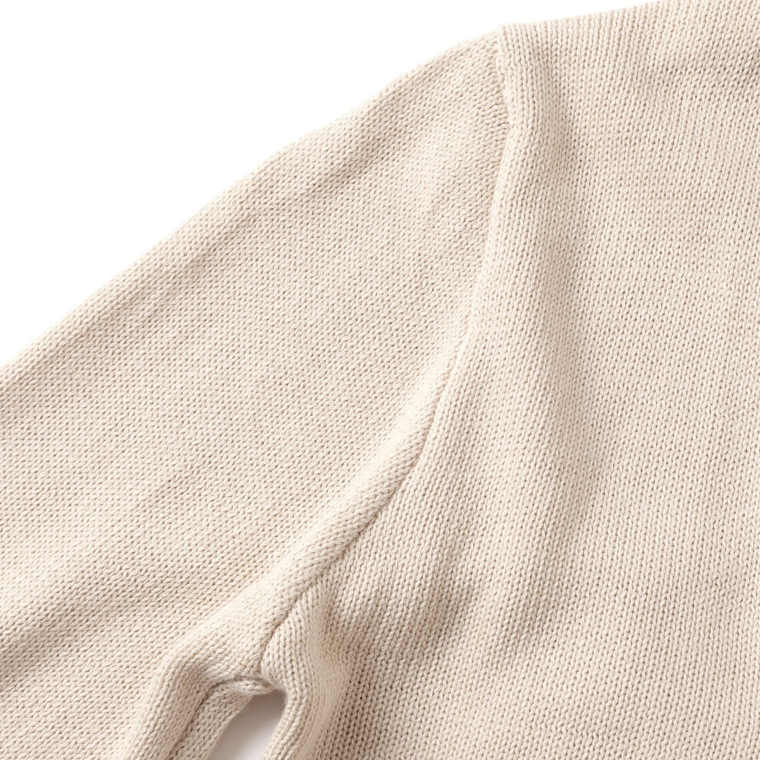 Cárdigan Beige Vintage de Hombre con Cuello Chal y Doble Botonadura