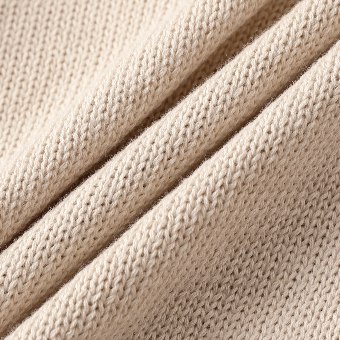 Cárdigan Beige Vintage de Hombre con Cuello Chal y Doble Botonadura