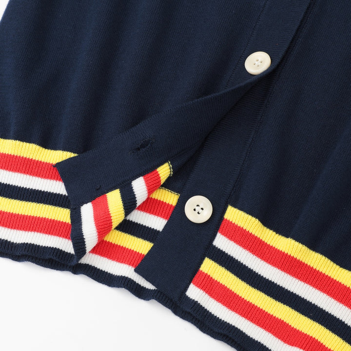 Women's 70s Vintage Collegiate Hooded Knit Cardigan - Cropped Length