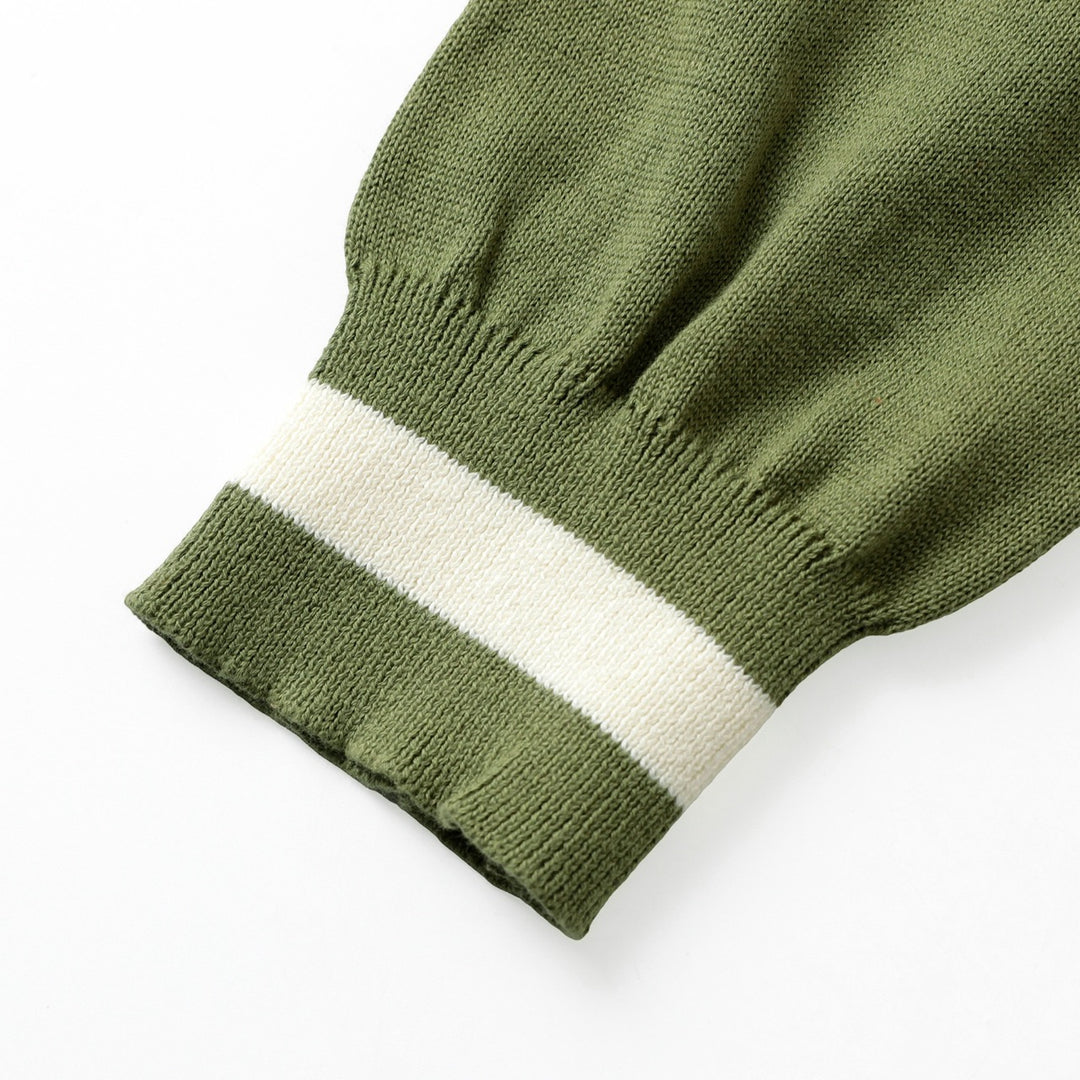 Men's Green 70s Pastoral Animal Collegiate Jacquard Knit Sweater