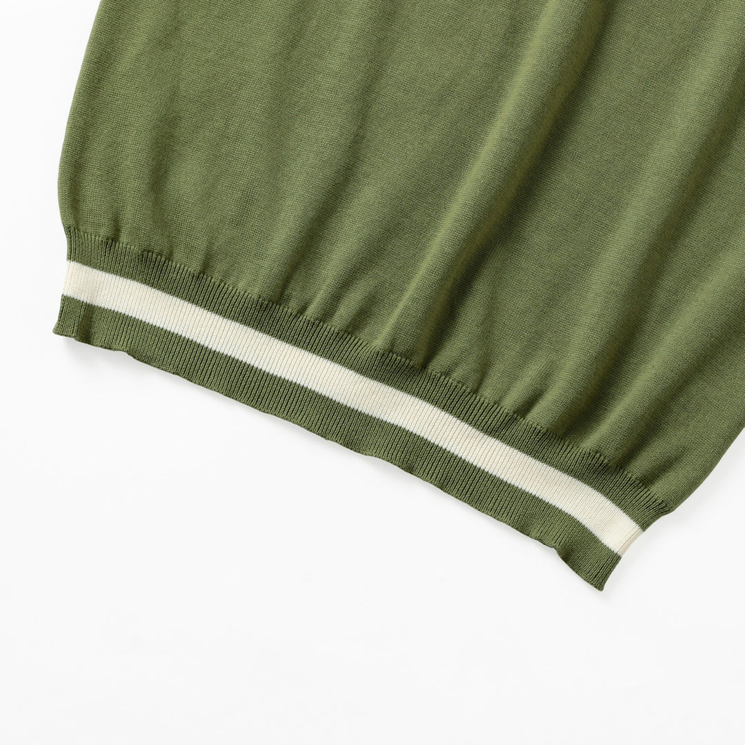 Men's Green 70s Pastoral Animal Collegiate Jacquard Knit Sweater