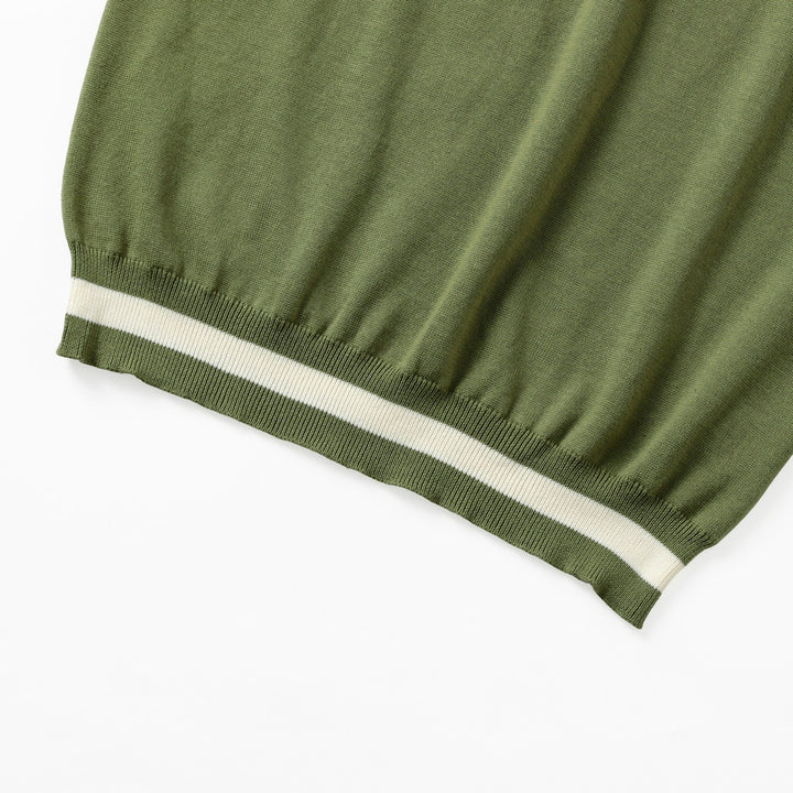 Men's Green 70s Pastoral Animal Collegiate Jacquard Knit Sweater