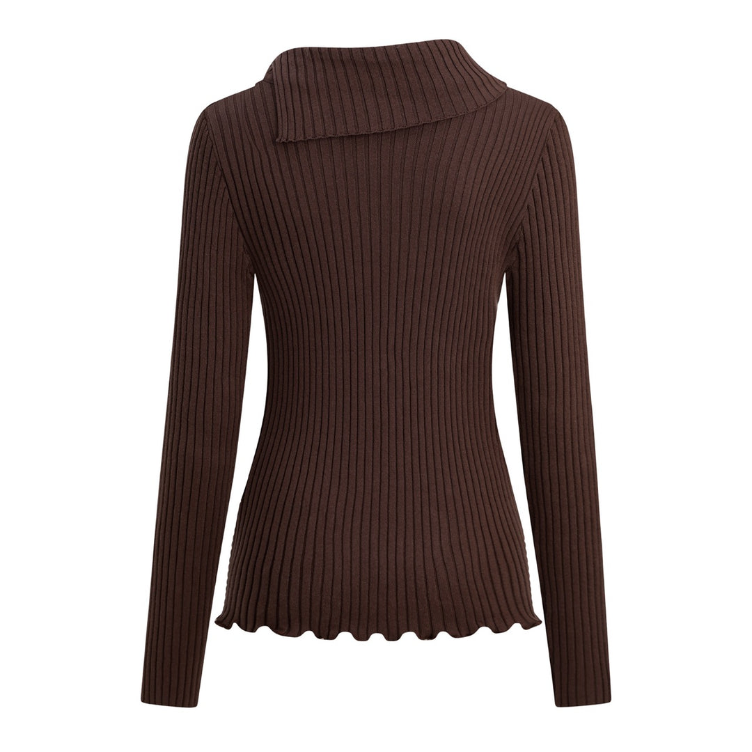 Women's Brown Vintage Elegant Lady Knit Sweater