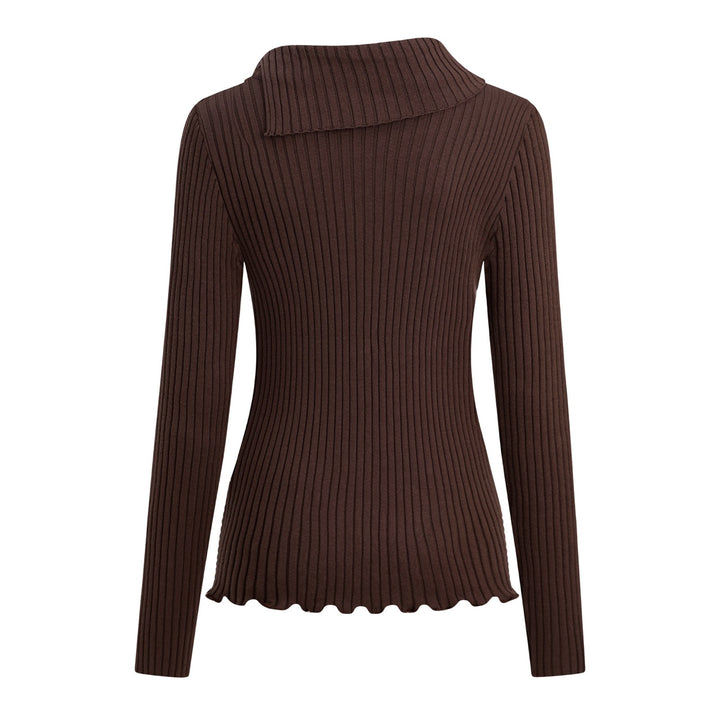 Women's Brown Vintage Elegant Lady Knit Sweater
